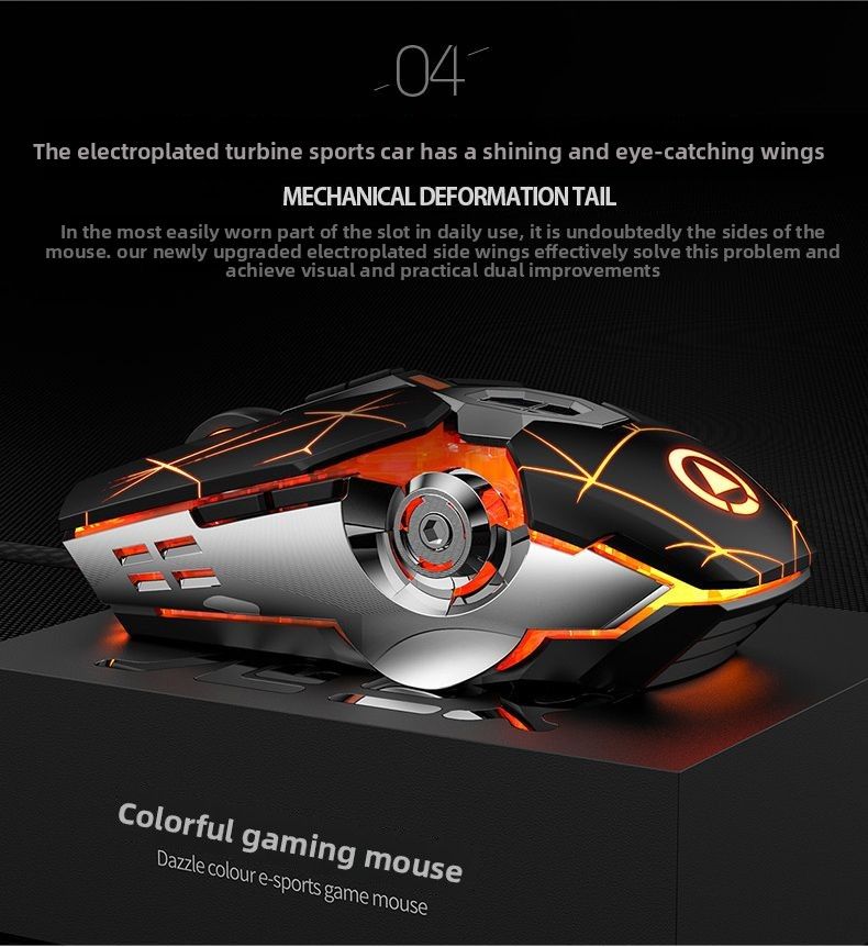 Silver Eagle V2 Wired Keyboard Mouse Set USB Desktop Computer Laptop Gaming Mechanical Feel E-sports Peripheral_voghion.com