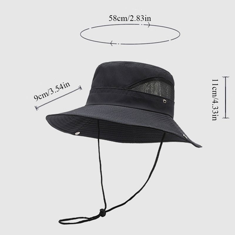 Fashion Summer Men Bucket Outdoor UV Protection Wide Brim Panama Safari Hunting Hiking Casual Sun Cap Beach Sunscreen Fisherman_voghion.com