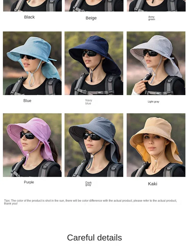 Cappelli estivi da donna con visiera a forma di foro per coda di cavallo, con tesa larga e protezione solare_voghion.com