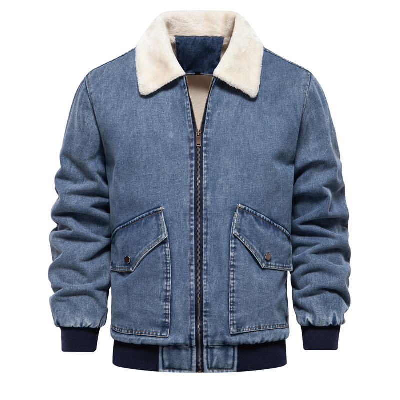 Giacca in velluto da uomo autunno e inverno 2024 nuova qualità casual europea denim lavato_voghion.com