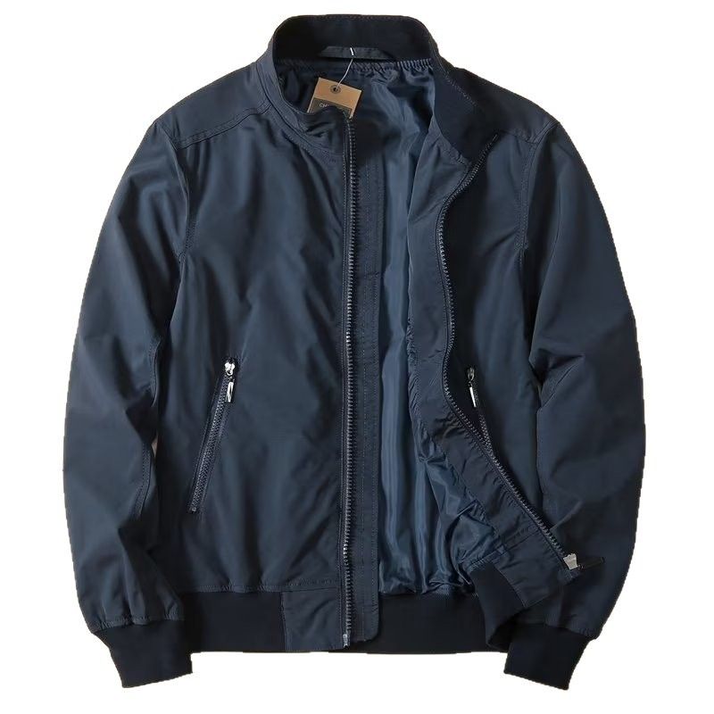 Nuova giacca leggera da uomo con colletto rialzato, casual e alla moda, semplice giacca a vento_voghion.com