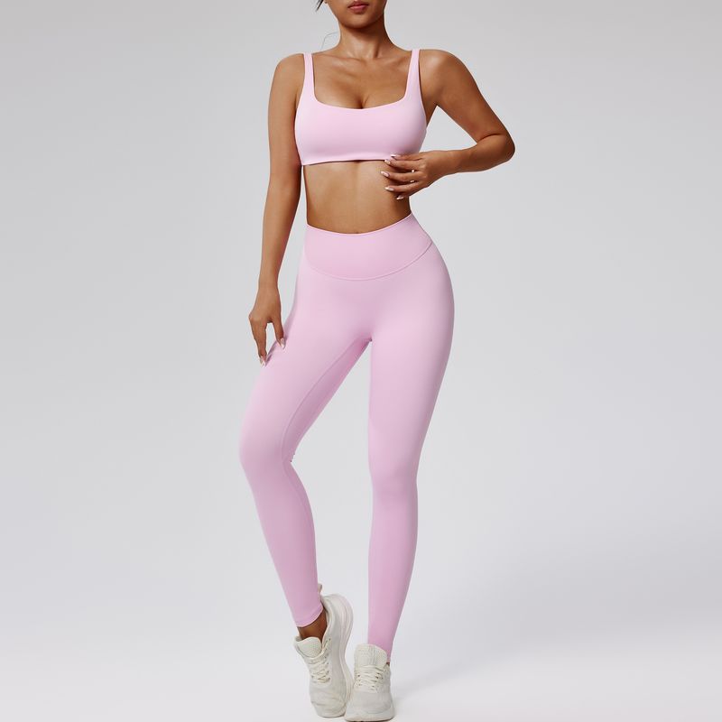 LazyZoom Autunno Inverno Nudo Sentirsi Stretti Yoga Vita Alta Asciugatura Rapida Corsa Sport Fitness Abbigliamento Set Due Pezzi_voghion.com