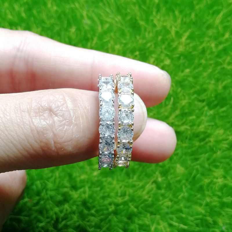 Cuban Single Hip Hop Copper Micro Paved Zircon Men And Women Gold Plated Ring Band_voghion.com