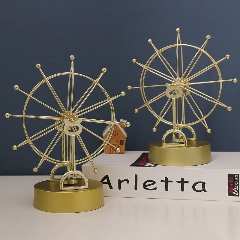 Nordic Creative Iron Art Forever Moving Ferris Wheel Pendulum High-end internetberoemdheid Woonkamer Modern kantoor_voghion.com