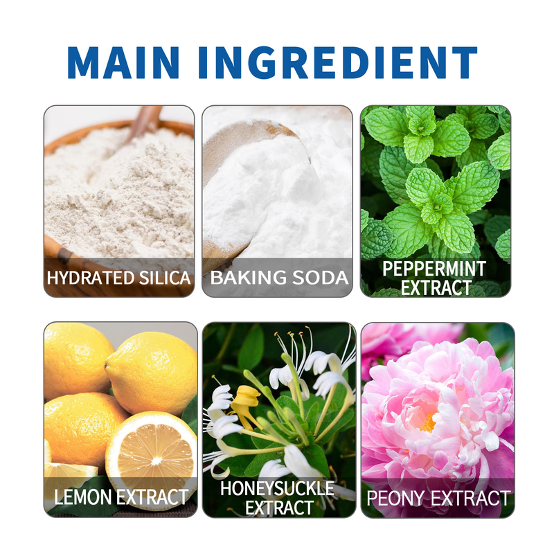 Schönes Zahnaufhellungspulver, reinigt orale Zahnflecken, gelbe Zahnflecken, Zahnfleischpflege, Aufhellung und Bea_voghion.com