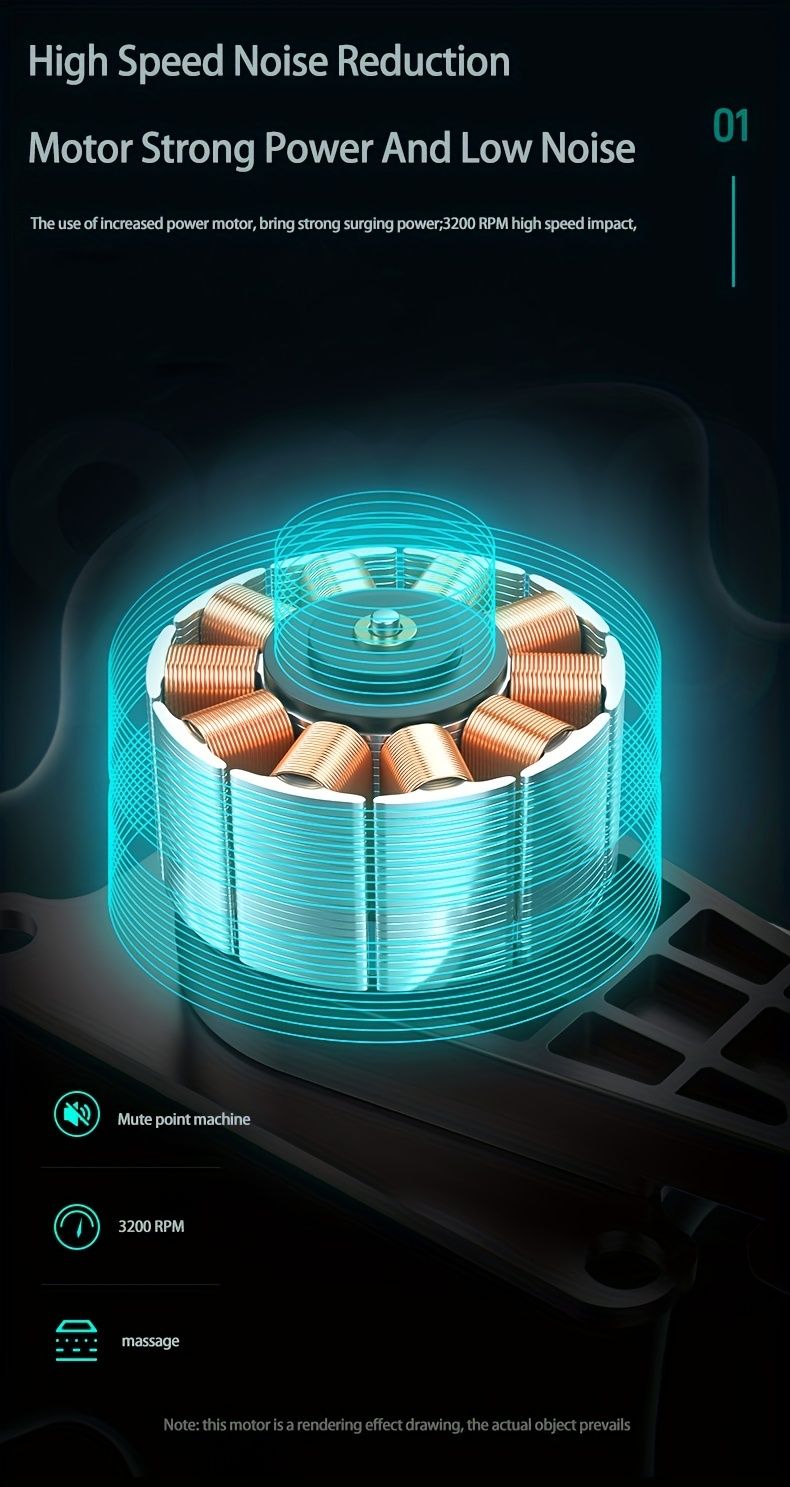 Portable Muscle Massage Gun for Athletes - 6 Speed Levels & 8 Replaceable Heads for Targeted Relief and Recovery_voghion.com