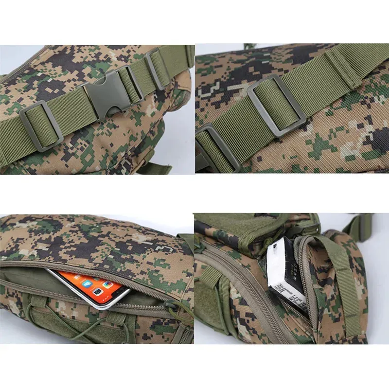 Marsupio da uomo tattico impermeabile Molle mimetico per caccia, escursionismo, arrampicata, pesca, cintura in nylon, marsupio da combattimento_voghion.com