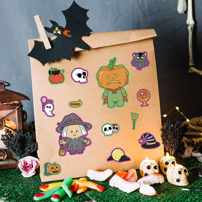 Stickers 8 Piece Halloween Series Face Changing Stickers Children's Educational DIY Toy Puzzle Stickers Stationery Stickers Wholesale_voghion.com