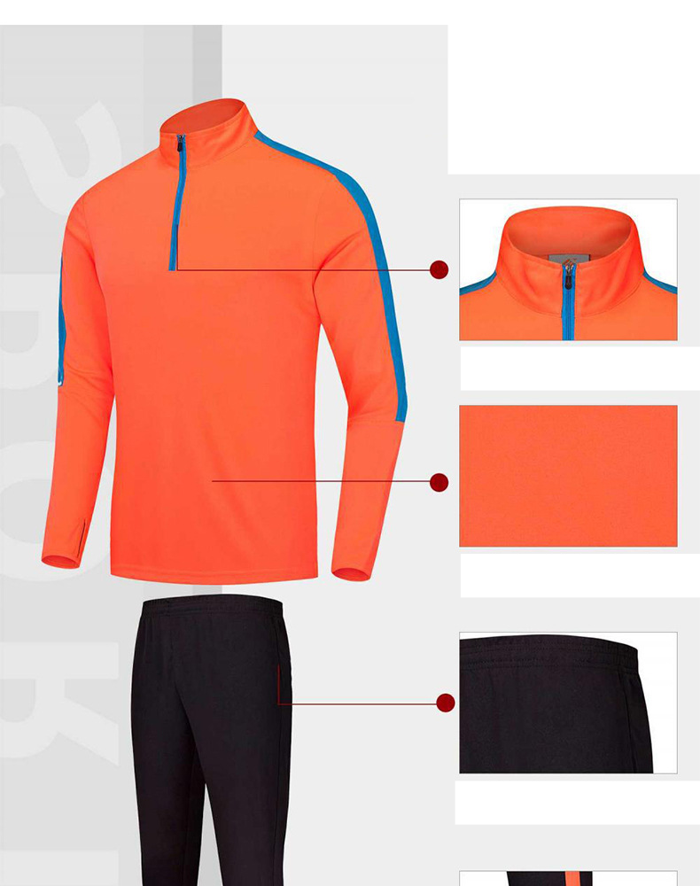 Tuta da uomo con mezza zip, tuta calda da corsa e allenamento_voghion.com