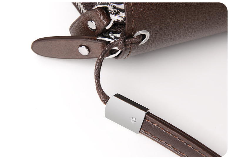 Vīriešu somas, jauna vīriešu sajūga soma, augstas klases, dubultā rāvējslēdzēja, lielas ietilpības soma vairāku karšu uzglabāšanai, vīriešu biznesa sajūga soma_voghion.com