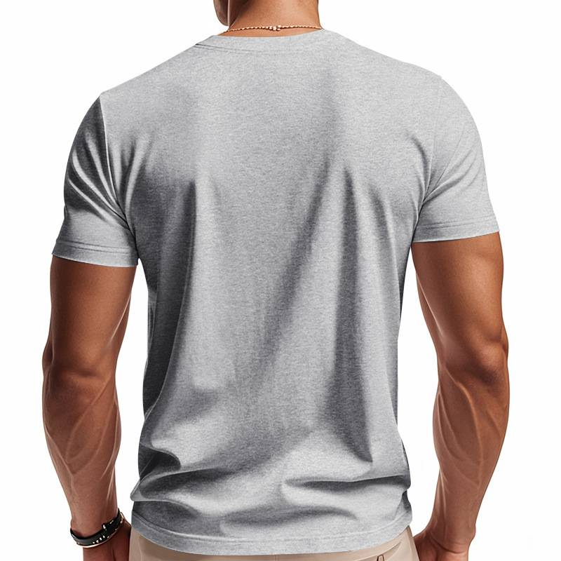 Trendiges, schnelltrocknendes, atmungsaktives, lässiges, sportliches und individuelles T-Shirt mit V-Ausschnitt für Herren im Frühling und Sommer_voghion.com