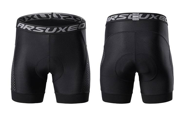 Pantaloni da ciclismo NOKO-ARSUXEO, da uomo, per attività all'aperto, traspiranti, ad asciugatura rapida, in rete, con cuciture ad alta elasticità, con imbottitura in spugna, biancheria intima da ciclismo U06_voghion.com