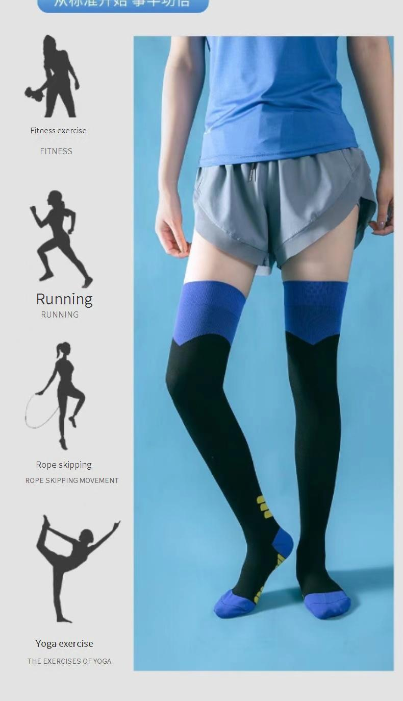 Calze a compressione per polpaccio, lunghe, sottili, estive, da donna, per sport professionistici, da corsa e da salto, Fiess_voghion.com