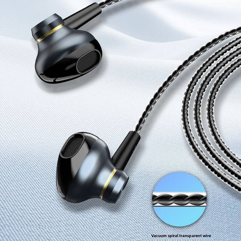 Auricolari cablati con testa piatta in metallo per bassi pesanti, di alta qualità, tipo C, con foro piatto, vendita diretta in fabbrica, per telefoni cellulari e computer, universali_voghion.com