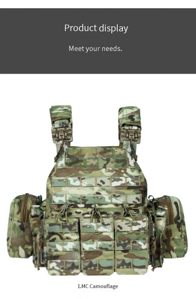 Quick-Release Tactical Vest – Laser-Cut MOLLE-Compatible Military Chest Rig (One Size, 6 Colors)_voghion.com