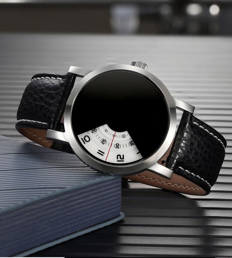 BERNY Men's Watch Personalized Turntable Quartz Watches For Men Black Dial Stainless Steel Case Business Sports Wristwatches_voghion.com