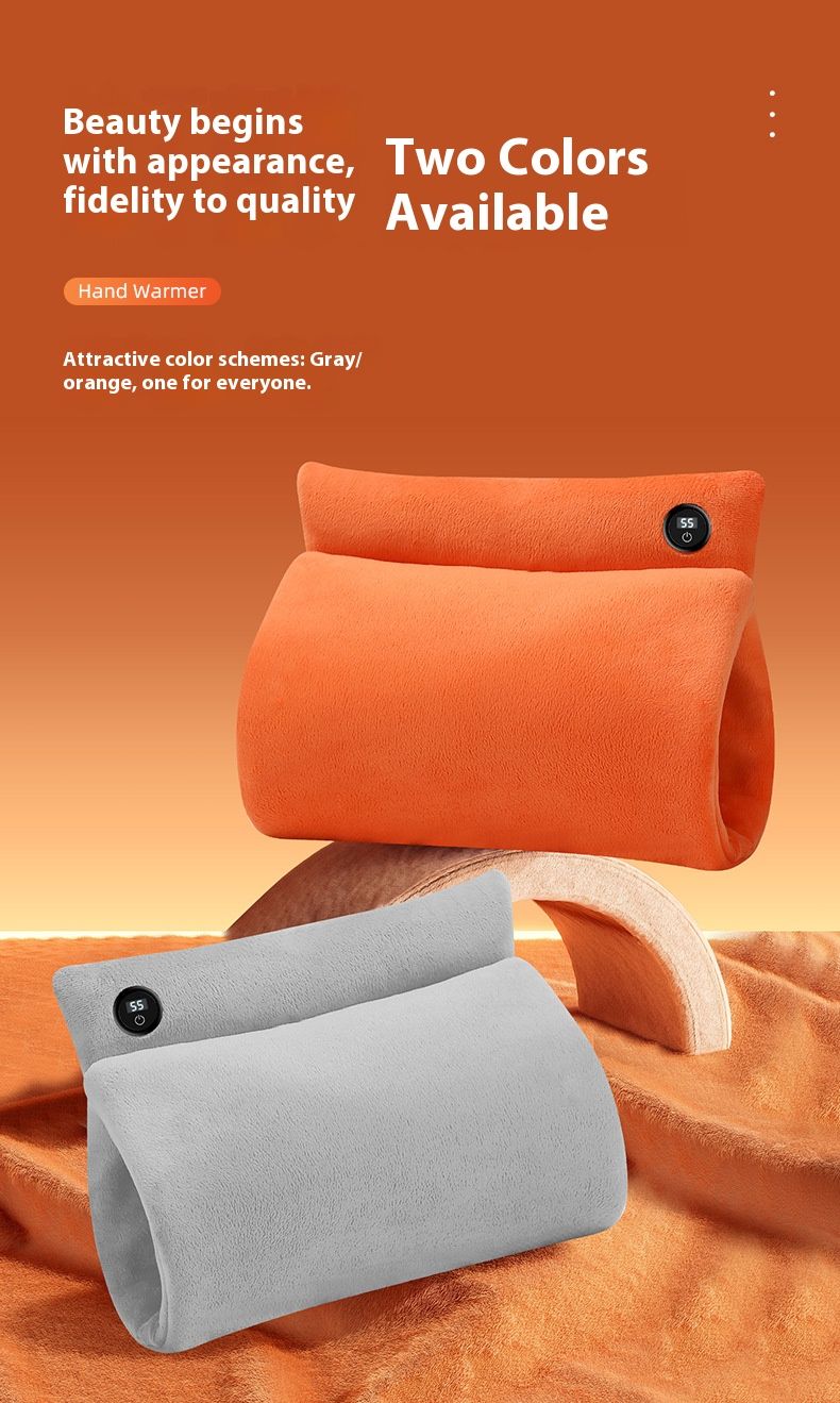 USB Graphene Hand Warmer - Fast Heating Fluffy Electric Heating Pad For Office & Travel, 3 Colors, With Optional Power Bank & Extension Cable_voghion.com