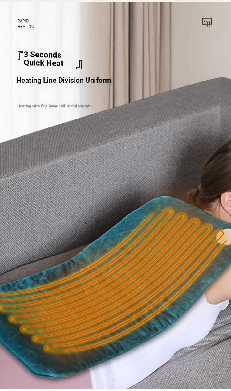 9-Temperature Flannel Heating Pad For Office Chair - Ultra-Soft Electric Warming Mat With Quick Heat (US/EU/UK/JP Plug Options, 220V)_voghion.com