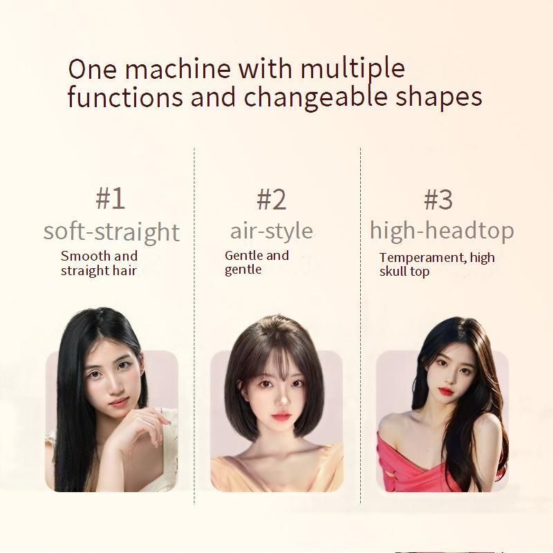 Professioneller Volumen-Lockenstab für mehr Volumen am Ansatz und strukturierte Wellen – Keramik-Turmalin-Platte, einstellbare Temperatur, erhältlich in Weiß und Rosa_voghion.com