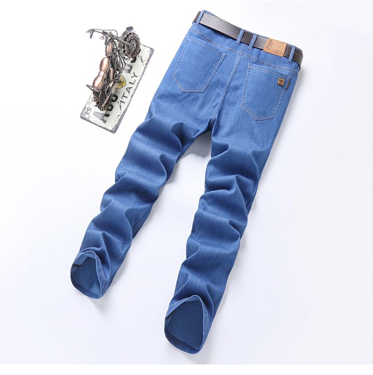 ragazzo Ragazzo Primavera Estate Jeans Larghi Dritti Uomini d'affari di mezza età Pantaloni Casual da papà Sottili Esportazione All'ingrosso_voghion.com