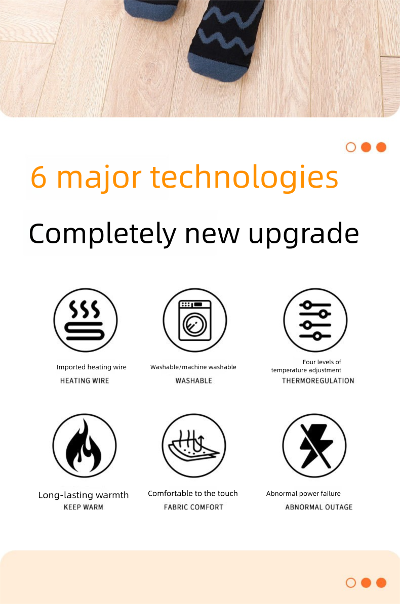 Akumulatorowe skarpetki grzewcze do jazdy na nartach i na rowerze, z regulacją temperatury, do użytku na zewnątrz_voghion.com