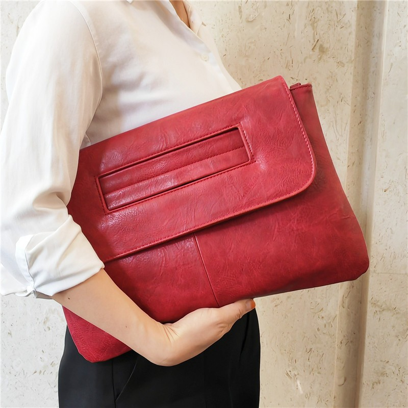 Minimalistische modieuze tas voor dames, 2024 nieuwe PU draagtas met hoes, grote capaciteit_voghion.com