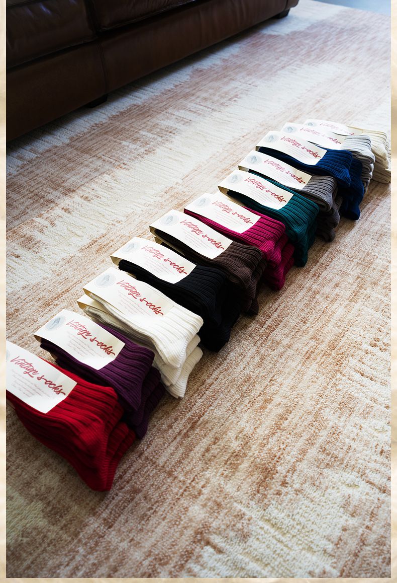 Calzini da uomo, spessi calzini lavorati a maglia, traspiranti, lunghi calzini a tubo medio da esterno, giapponesi, retrò, per ragazzi e ragazze, bianchi, autunnali e invernali, semplici calzini in cotone_voghion.com