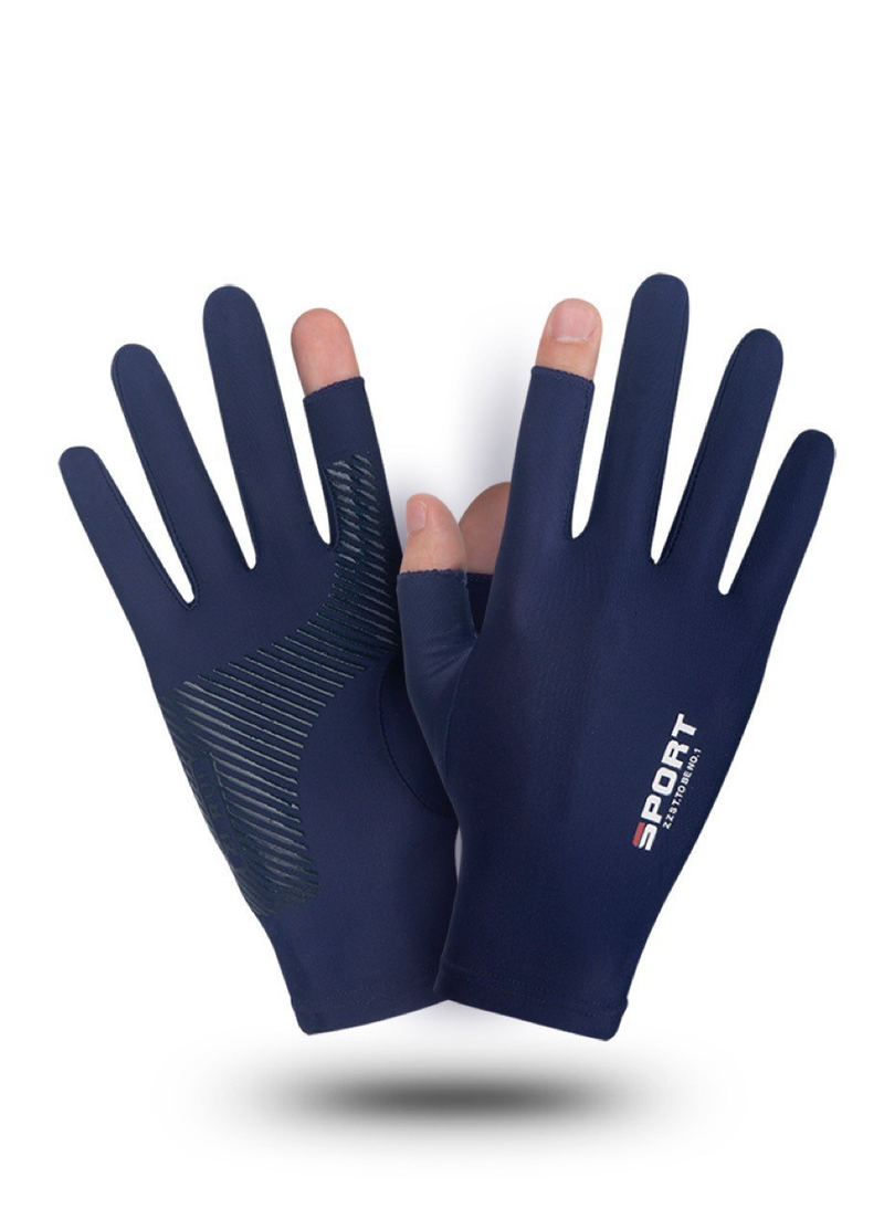 Ice silk sunscreen gloves for men and women high elastic comfortable gloves for cycling high elastic comfortable gloves for driving_voghion.com