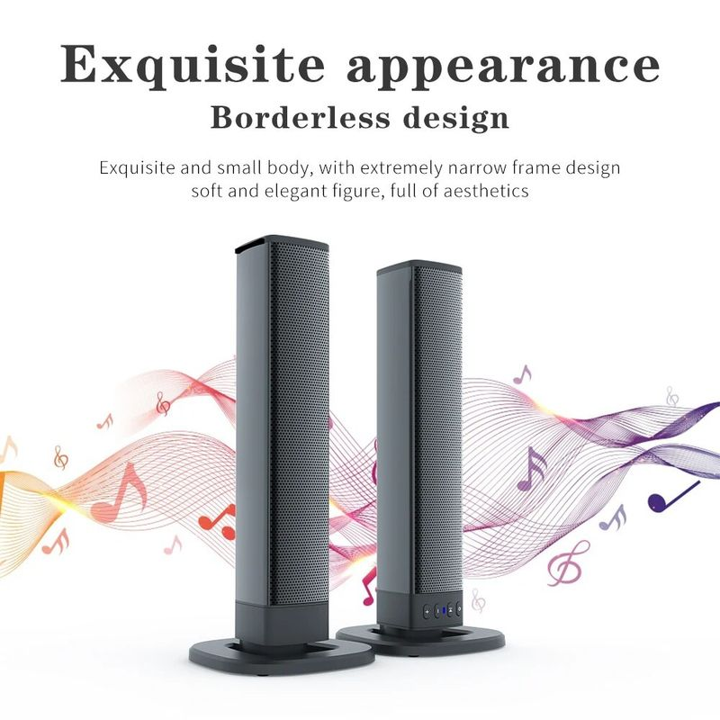 Leistungsstarke Soundbar Sound Radio Blaster Bar Audio TV PC Computer Subwoofer Drahtloser Heimkino-Lautsprecher_voghion.com