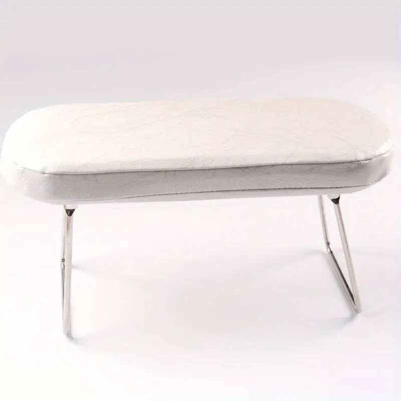 Faltbare Maniküre-Handauflage, Nagelkunstwerkzeug aus PU-Leder mit Streifenmuster, bequemes Armkissen für Nagelstudios, langlebiges Handkissen mit Stützständer_voghion.com