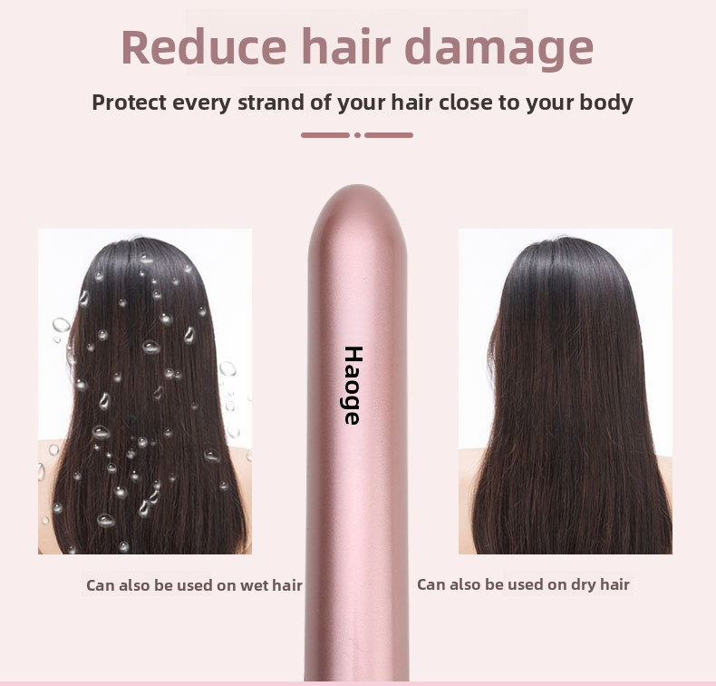 Mini Hair Straightener & Curling Iron - Dual Voltage For Wet/Dry Hair Anti-Scald Design With Ceramic Plates (Perfect For Air Bangs & Travel)_voghion.com