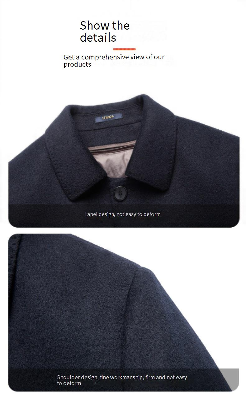 Men’s Detachable Down Liner Wool Blend Overcoat – Mid-Length Winter Coat With Removable Hood, Business Casual Trench Coat In Grey/Black/Navy_voghion.com