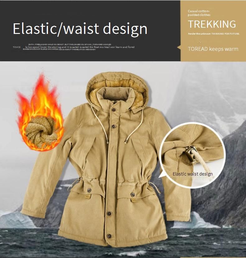 Giacca da lavoro da uomo con fodera in sherpa pesante - Guscio in poliestere invernale con tasche portaoggetti, taglia 5XL e cappuccio antipioggia (cachi/verde militare/blu navy)_voghion.com