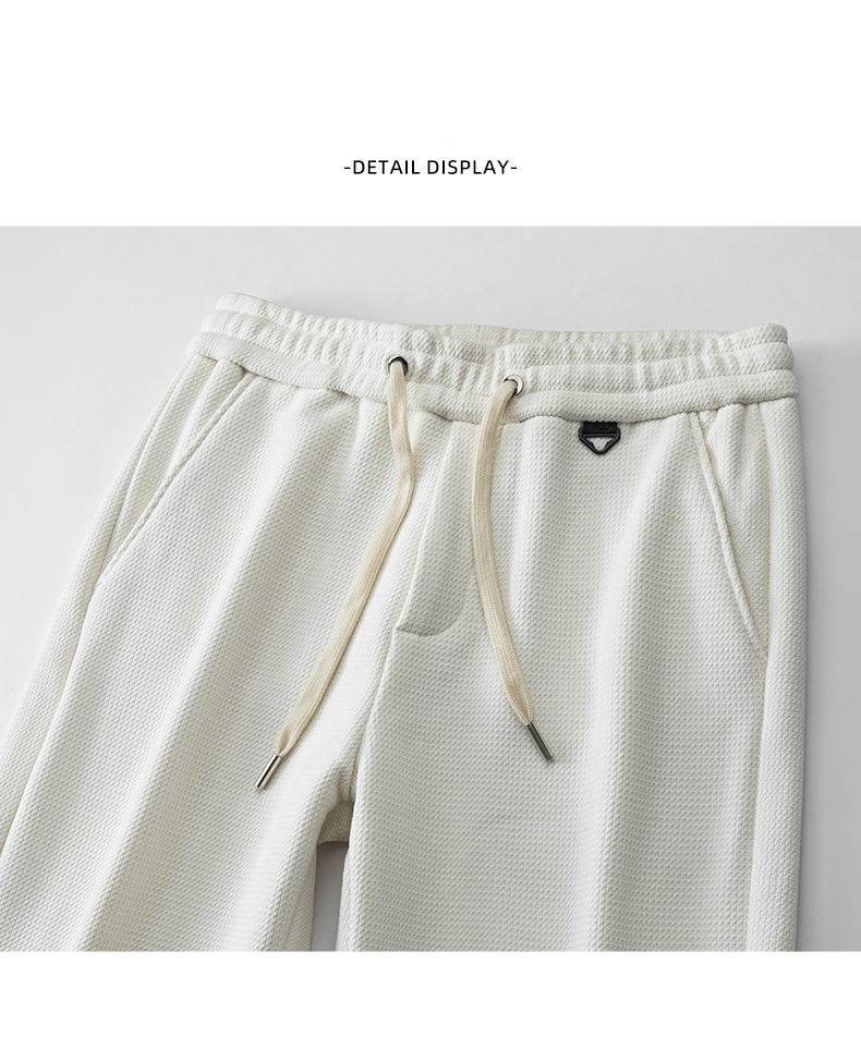 Pantaloni casual in velluto a coste da uomo - Pantaloni dritti dalla vestibilità comoda ed elasticizzati per autunno e inverno (bianco, nero, grigio scuro)_voghion.com