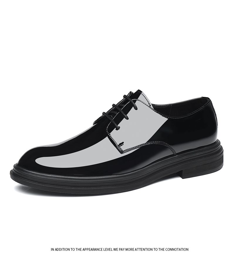 FUQIAO New 6/8 Cm Derby Patent Leather Height Raise Men Dress Formal Business Elevator Shoes Light Upper Material_voghion.com