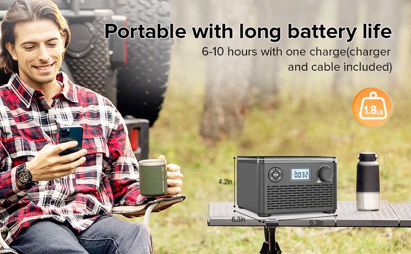 Portable CD Player Rechargeable, Boombox CD Player Stereo With Bluetooth FM Radio_voghion.com