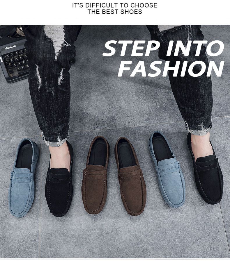 Zapatos de hombre, nuevos mocasines de primavera, zapatos de hombre, mocasines de gamuza, modernos, británicos, perezosos, de un solo paso, zapatos de conducción sin cordones._voghion.com