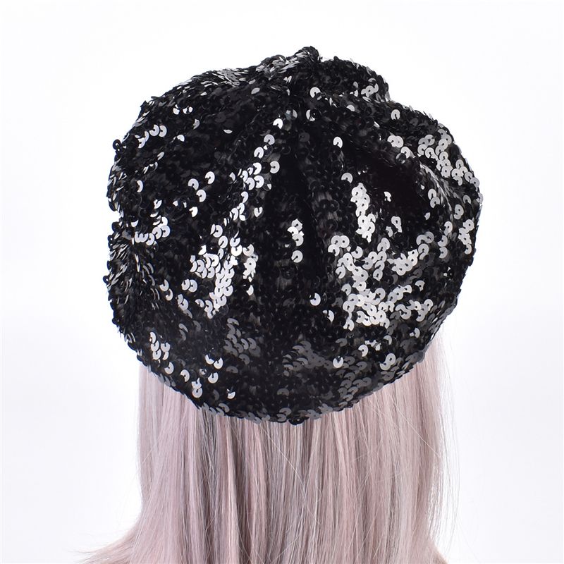 Vendita calda Donna Moda Paillettes Berretto Cappelli Signore Magico Colore Cambiante Palco Performance Cappello Ragazza Glitter Cappello_voghion.com