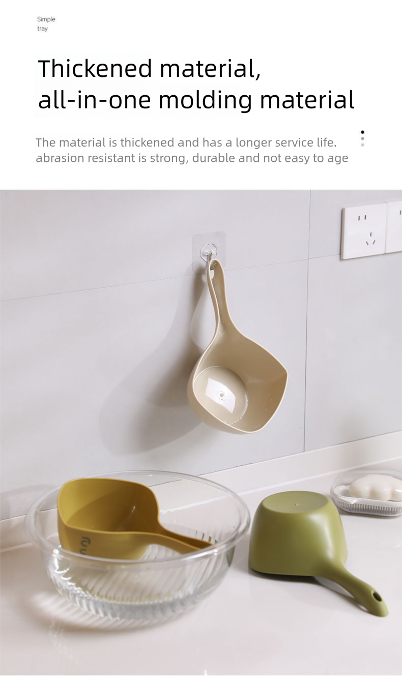 Cucharón para fideos irrompible de plástico para colgar, grande, largo y grueso, para regar verduras, ideal para cocina_voghion.com