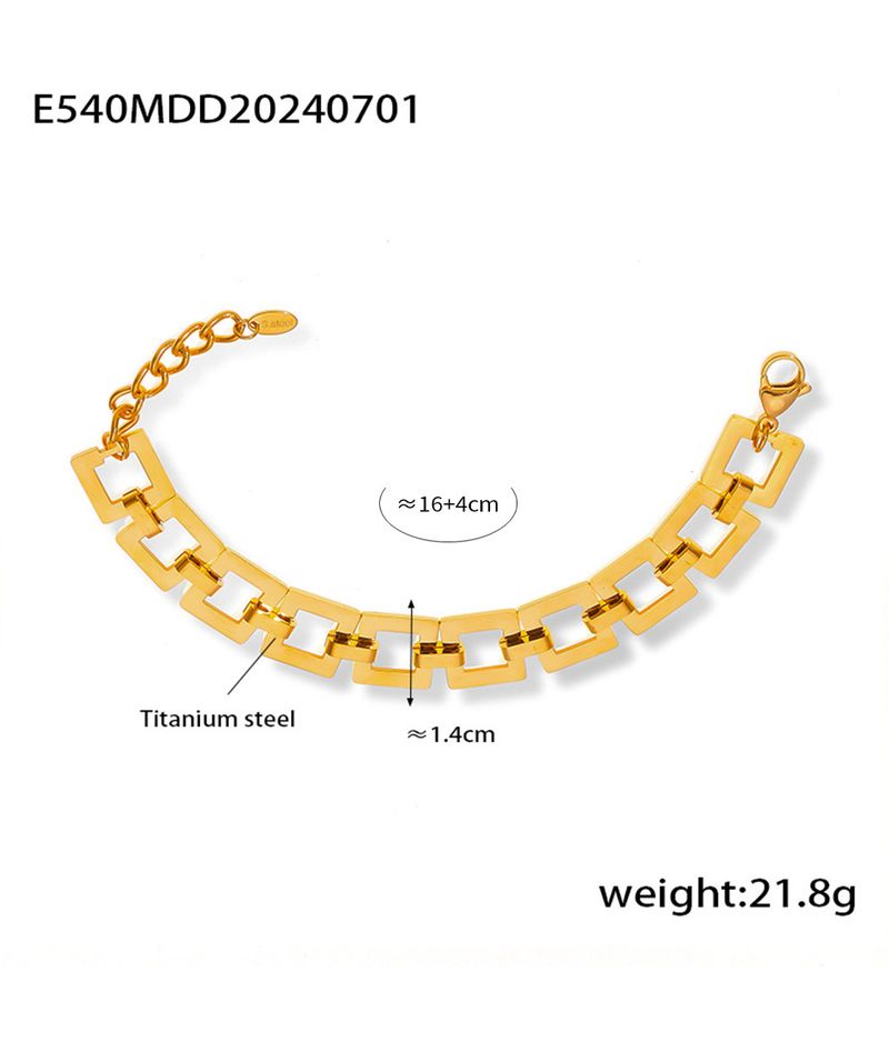 Kleines, quadratisches Armband im Street-Hip-Hop-Stil aus Titanstahl, personalisierbar_voghion.com