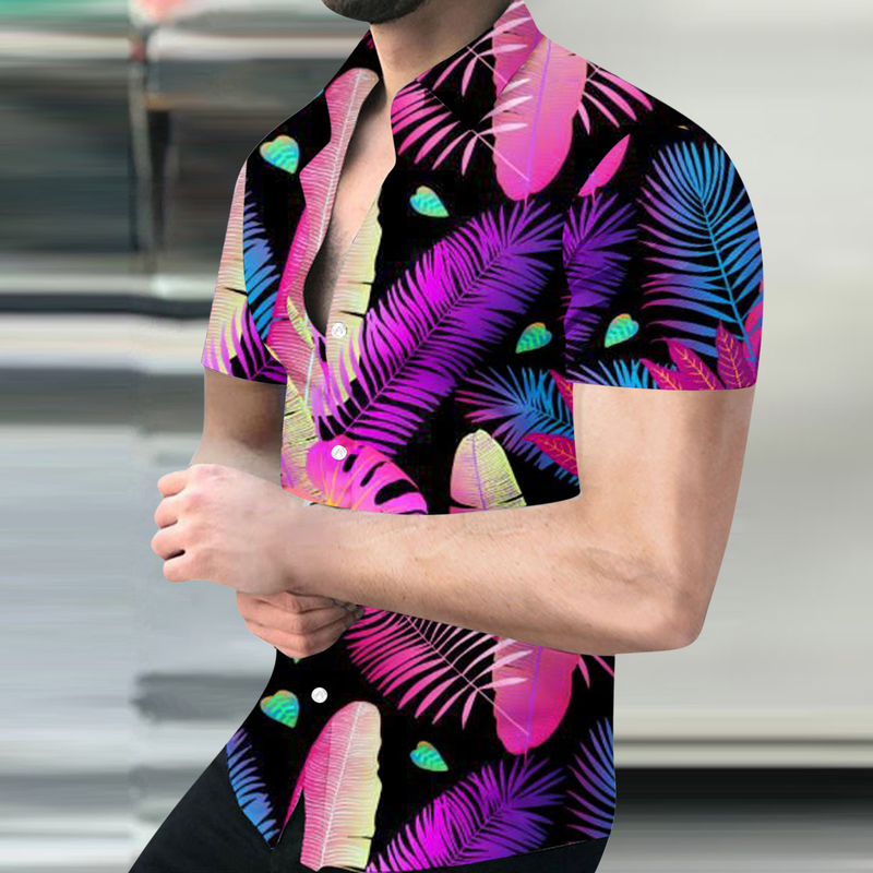 Poletna nova moška majica s kratkimi rokavi s 3D digitalnim tiskom in večjo velikostjo za prosti čas_voghion.com