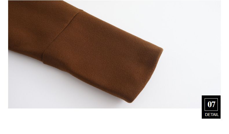 2024 Herbst und Winter Lässiger, hochwertiger Wollmantel mit Pelzkragen, einfarbig, schmale Passform, zweireihige Jacke_voghion.com