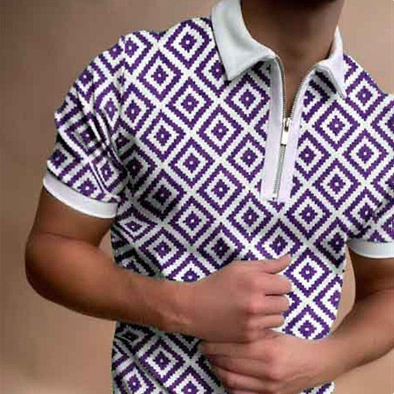 Maglietta estiva ad alta definizione con stampa digitale 5D di qualità imbattibile, polo casual da uomo multicolore realizzata a mano_voghion.com