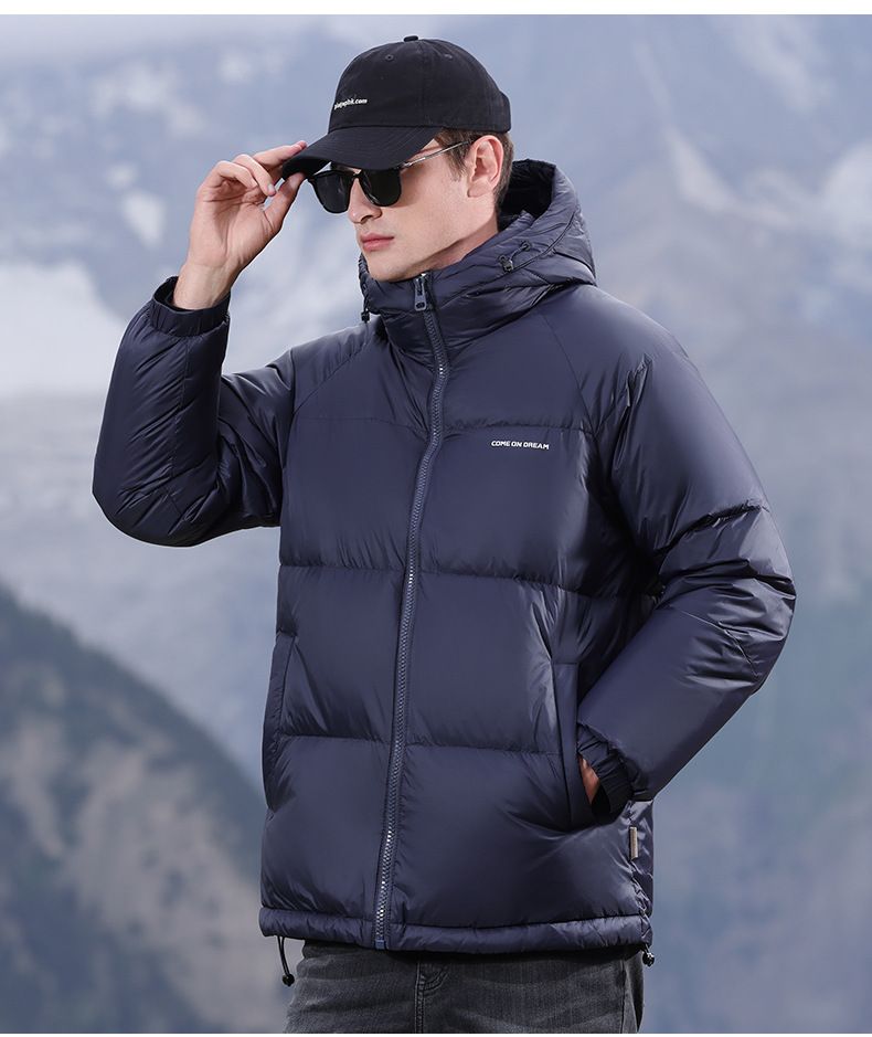 Piumino invernale da uomo con cappuccio, 90% piumino d'anatra, caldo e spesso, nuovo, alla moda, resistente al freddo, corto_voghion.com