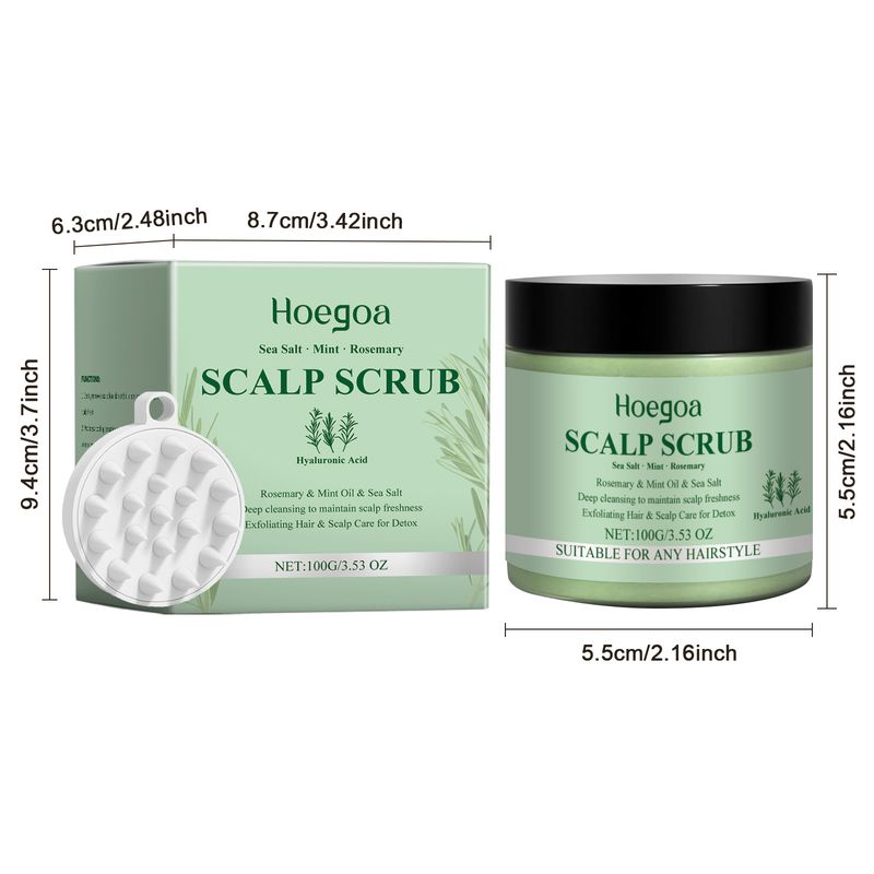 Hoegoa Rosemary Scalp Scrub, A Gentle, Cleansing, Moisturizing, Refreshing And Soothing Scalp Scrub_voghion.com