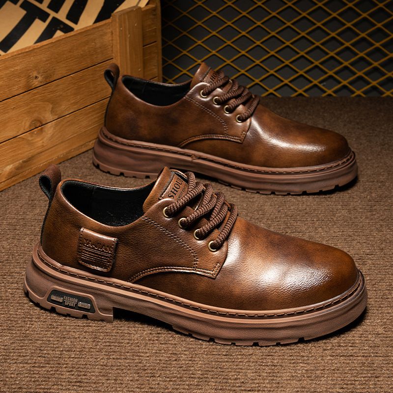 Stivali Martin bassi, nuovi, caldi, autunno inverno, con suola spessa, stile britannico, eleganti e versatili, da uomo_voghion.com