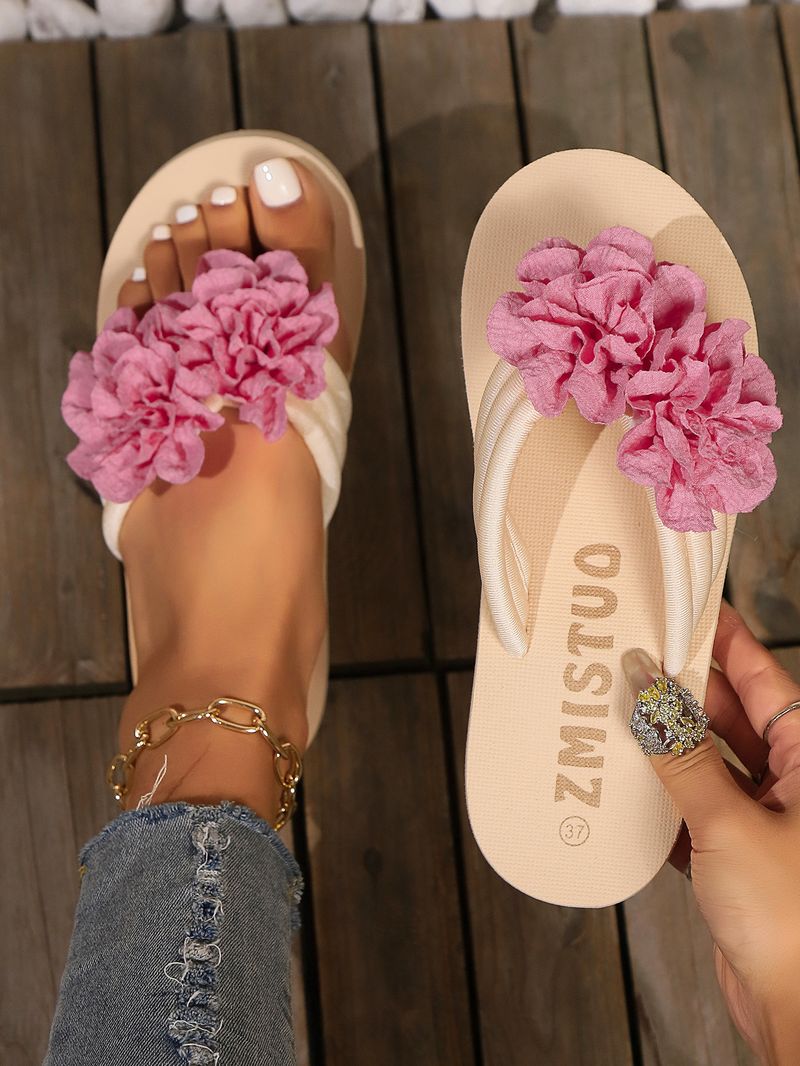 Slippers Flower Flip-flops Platform Slippers Casual Everything With Light Beach Slippers_voghion.com