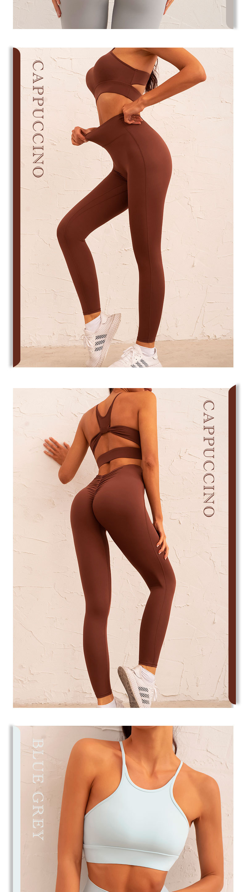 Pantalon de fitness à la mode pour femmes, combinaison de fitness, vêtements d'entraînement de course et de Pilates_voghion.com
