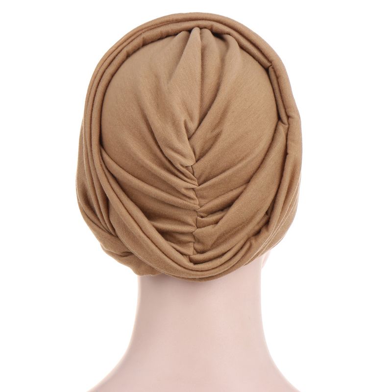 Forehead Cross Candy Color Base Variety Long Tail Indian Hat Turban Hat Chemotherapy Hood_voghion.com