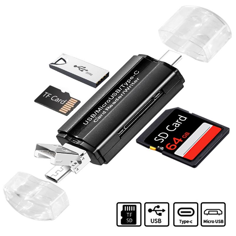 OTG 2.0 USB Smart für Karten Micro Reader Micro USB Flash Card SD Typ SD Speicher USB C Reader Kartenleser Micro Drive Adapter_voghion.com